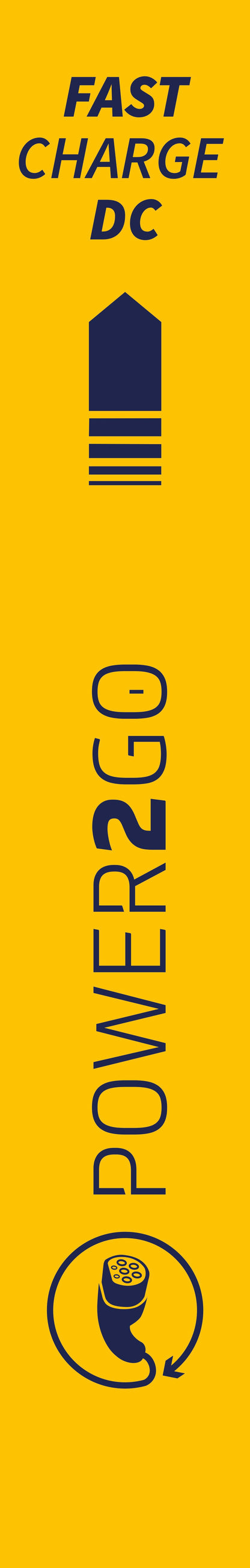 Lote de 3 Placas de sinalização caminho até Estações de Recarga de Carros Elétricos – Modelos AC e DC